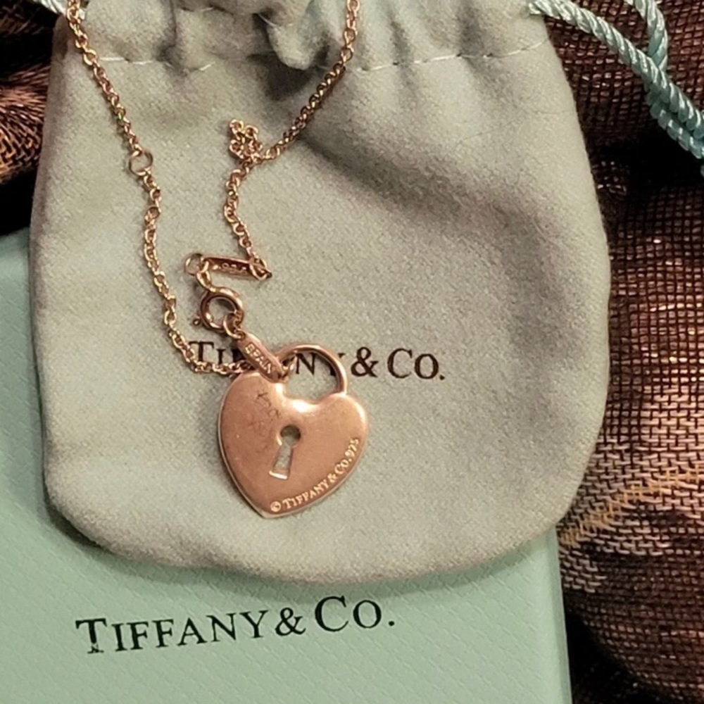 Tiffany heart locked necklace